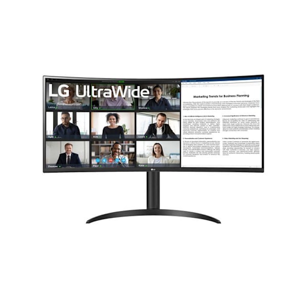 Lg UltraWide 34WR55QK-B PC-skærm Sort