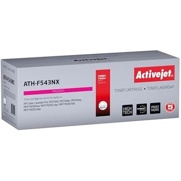Activejet ATH-F543NX toner kompatibel med HP 540 CF543X - Magenta - 2500 sidor