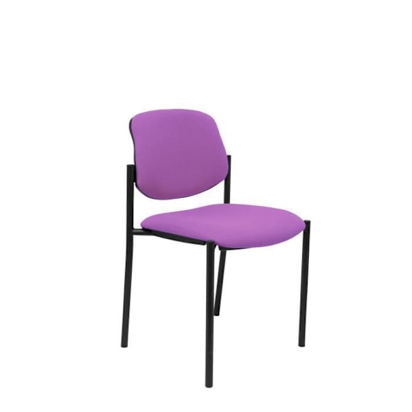 Luottamuksellinen tuoli 4 jalalla ja mustalla rakenteella - Istuin ja selkänoja verhoiltu violetilla BALI-kankaalla PIQUERAS Y CRESPO Malli