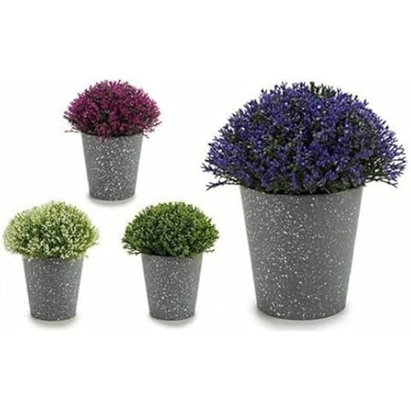 Dekorativ växt - IBERGARDEN - Flerfärgad - 14 x 15 x 14 cm - Plast - 12 enheter Flerfärgad