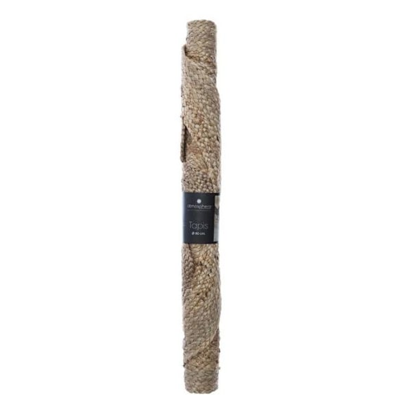 "Esra" gennembrudt jute tæppe D80 cm - Beige - Atmosphera indretningsarkitekt Beige