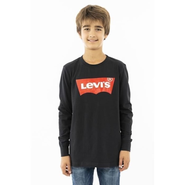 Pitkähihainen T-paita - Levi's - NP10117 Batwing 023 - Musta - Poika - Regular Svart 10 år