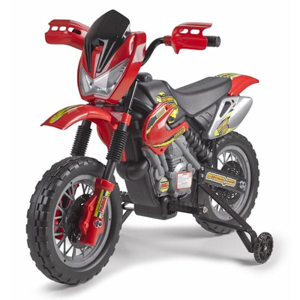 Motocross för barn - FEBER - Motor Cross 400F 6V Röd - Elektrisk - Från 3 år Motorcykel Cross 400F 6V - röd