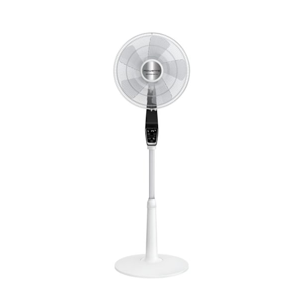 Rowenta Turbo Silence Extreme Golvv ventilator, Kraftfull, Tyst VU5690F0 Vit och metallisk
