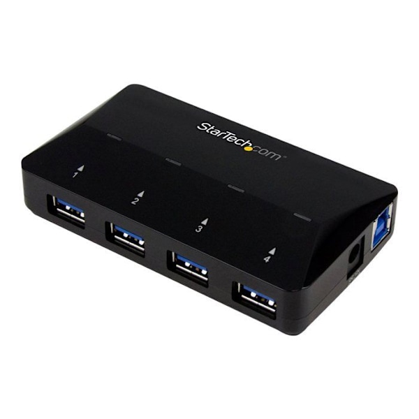 STARTECH 4-ports USB 3.0 Hub Plus dedikeret opladningsport - USB Hub med hurtig opladningsstation - 1x 2,4 A