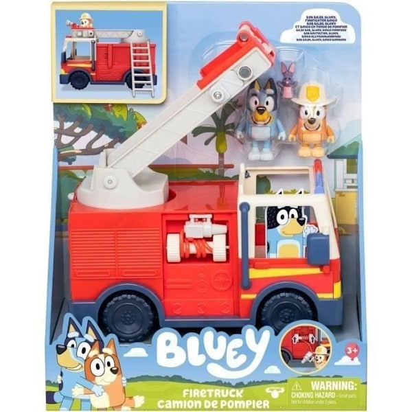 Bluey Brandbil fra Bluey - Miniature Univers - MOOSE TOYS - Fra 3 år röd och svart