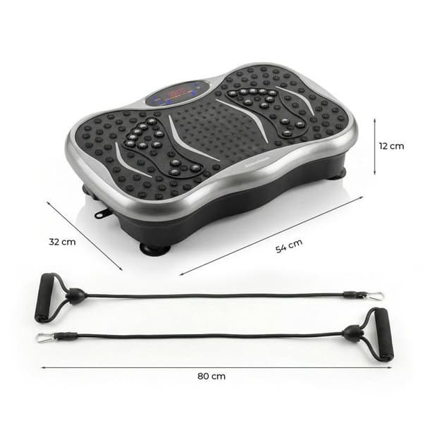Vibrationsplatform - INNOVAGOODS - Vivflow - Bluetooth - 99 niveauer - Elastiske bånd Svart