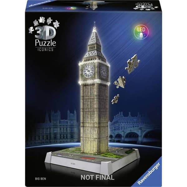 Puzzle 3D Ikonit : Big Ben - valolla 12008025 1 kpl(s)