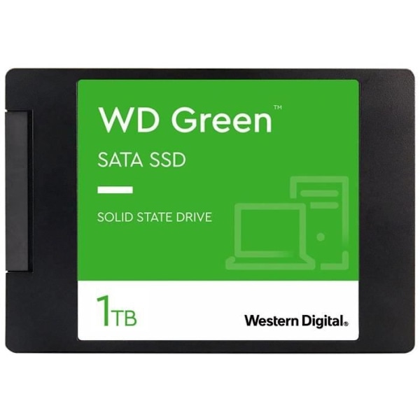 WESTERN DIGITAL - Grøn - Internt SSD-drev - 1 TB - 2,5" - WDS100T3G0A