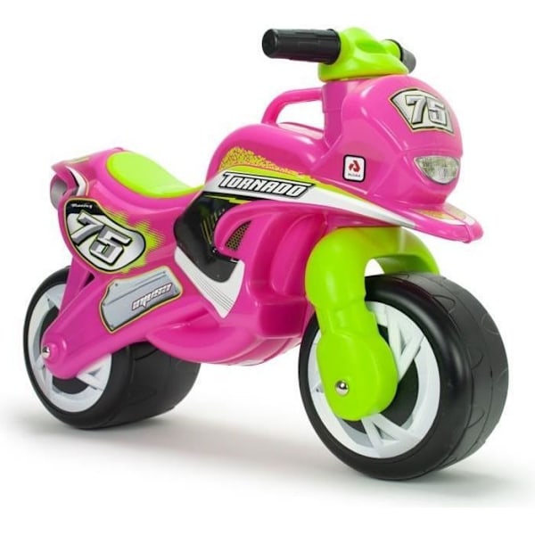 Tundra Motorcycle Walker tytöille - INJUSA - 2 pyörää - Vanhemman kahva - Kestävä IML-koristelu - Pinkki