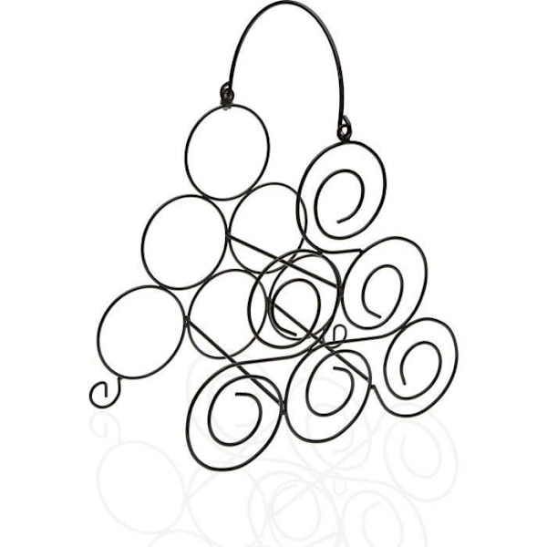 Flaskhållare - VERSA - Svart krom - 6 flaskor - Metall - Mått 32x16,5x27,5 cm Svart