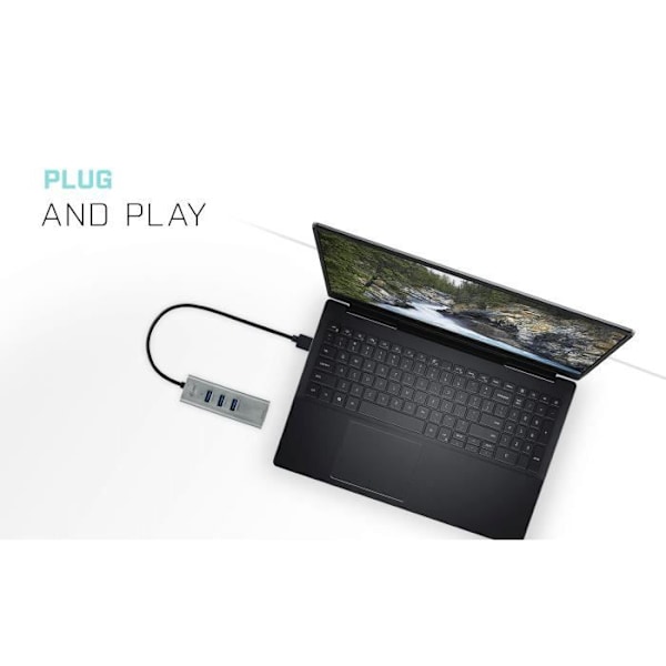 i-tec - USB 3.0 Metal 3-Port USB HUB med Gigabit Ethernet