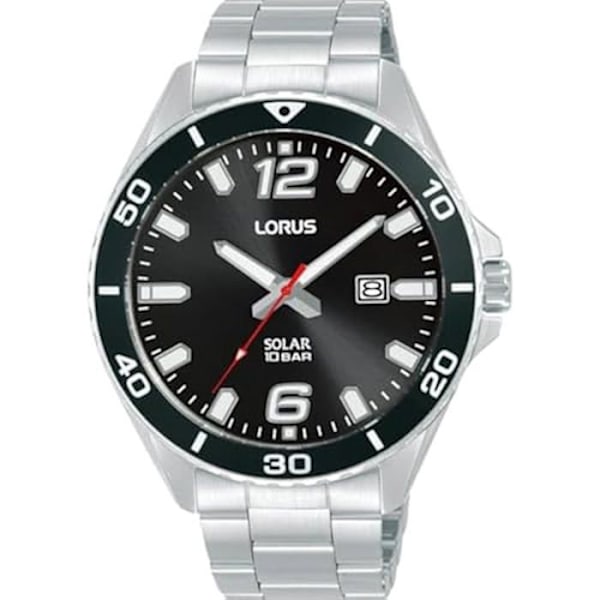LORUS Analog Quartz Watch för män med armband i rostfritt stål RX359AX9 Rostfritt stål