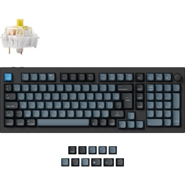 Peliavain - Banaanikytkin - KEYCHRON Q5 Pro - ANSI - RGB-taustavalo