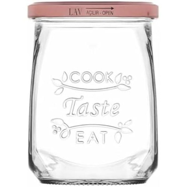 Glasburk - INDIEN - Set med 12 - 550 ml - Transparent - Flerfärgad - Mått 9x9x12 cm Flerfärgad