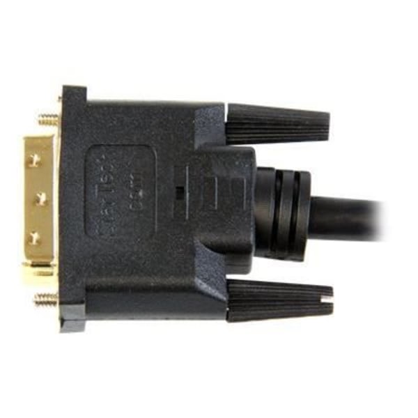 HDMI-DVI-D-sovitinjohto - STARTECH - 2m - Kullatut päätteet Svart