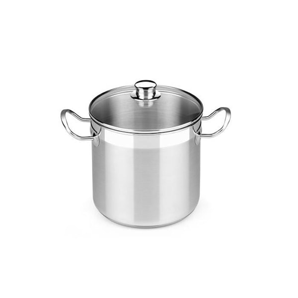 Casserole - BRA - A343936 - 10,5 L - Rustfrit stål - Glaslåg Rostfritt stål