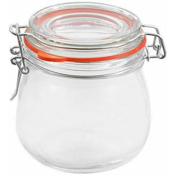 Lufttät glasburk - LA MEDITERRÁNEA - 350 ml - Flerfärgad - 12 enheter - Mått 30x20x20 cm Flerfärgad