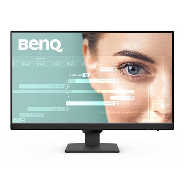 BenQ GW2490T hjemmekontorskærm 23,8 tommer IPS 1080p, 100 Hz, ergonomisk design, sRGB 99%, VESA, HDMI, DP, B.I., Lav Sort
