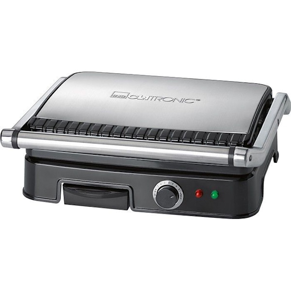 Grill og Panini - Clatronic - KG 3487 - 2000 W - Justerbar Termostat - Let Rengøring