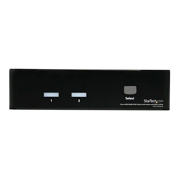 StarTech.com 2-ports USB HDMI KVM-switch med lyd og USB 2.0-hub (SV231HDMIUA)