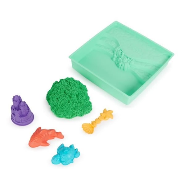 Kinetic Sand - Castle Sandbox Box 454G - Luonnonhiekka kiinteisiin ja värikkäisiin luomuksiin Flerfärgad