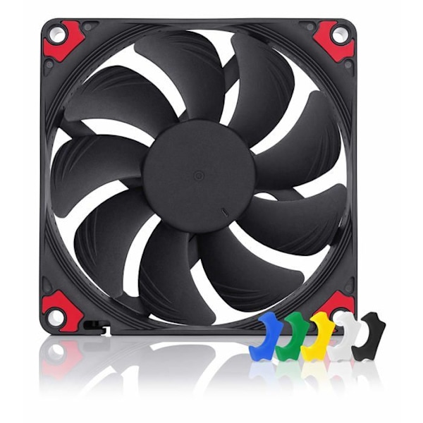Ventilator - Noctua - NF-A9x14 PWM - 92 mm - Sort - Anti-vibrations puder Sort