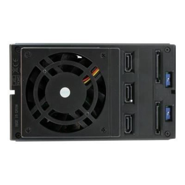 STARTECH Hard Drive Rack Backplane Mobile - Alumiini ilman laatikkoa - 3 SAS II/SATA III 6Gbps kovalevy, Hot Swap musta