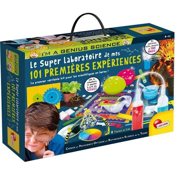 Tieteen setti - LISCIANI GIOCHI - OLEN GENIUS - 101 Kokeilua - Mukana Varusteet - Kuvitetut Ohjeet