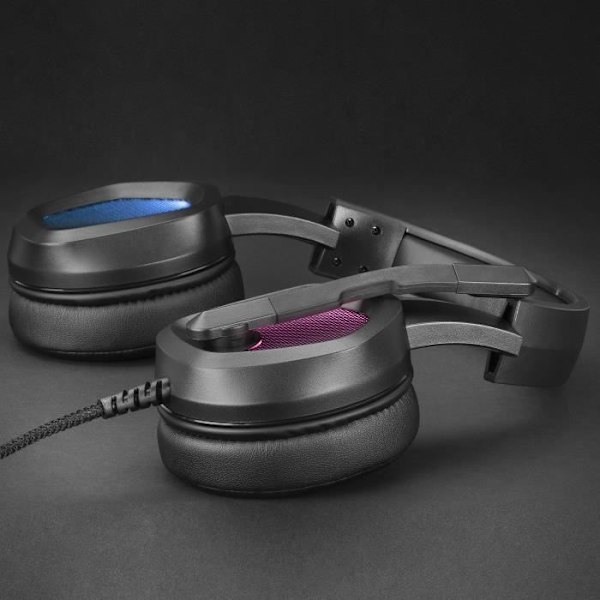 Gaming Headset - Mars Gaming - MH320 - RGB Flow - Støjreducerende Mikrofon - Ultra-Let sort