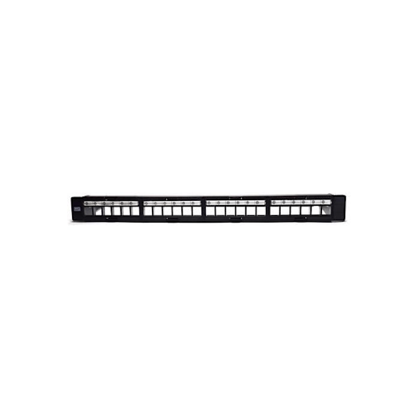 Patchpanel - WP - WPC-PAN-BUP24 - 24 portar - Kategori 5e/6/6e - Svart Svart