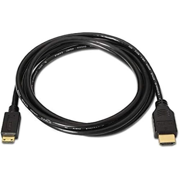 AISENS A119 – 0114 – High Speed Mini HDMI-kabel (HEC, 1,8 m, 3D og Ethernet-kompatibilitet, velegnet til Full HD/Ultra HD/HD