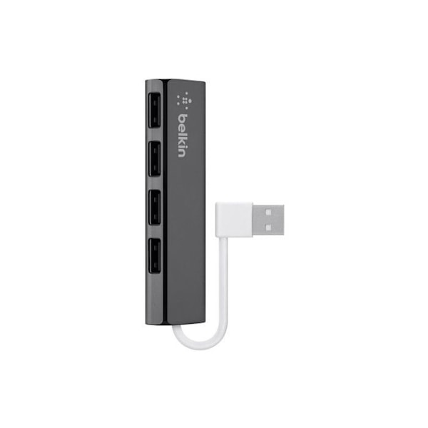 Ultra-Slim Hub - BELKIN - F4U042BT - 4 USB 2.0 porte - Plug and Play - Sort