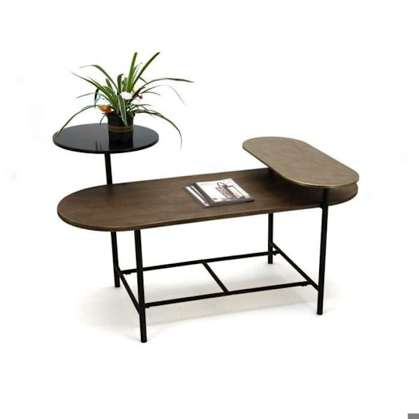 Soffbord i metall, aluminium och MDF trä DKD Home Decor kastanj