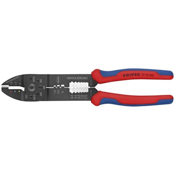 Krympetang - KNIPEX - 97 22 240 SB - Kapacitet 0,75 til 6 mm² - Sort