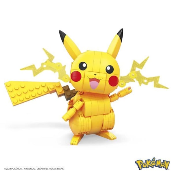 Mega Construx - Pokemon Pikachu at bygge - Bygge klodser - fra 7 år og opefter GMD31 Flerfärgad