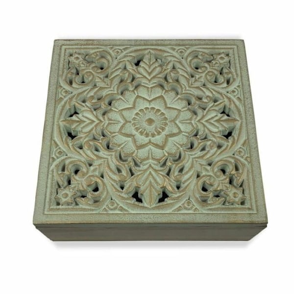 versa mandala smykkeskrin mdf træ (20 x 7 x 20 cm)