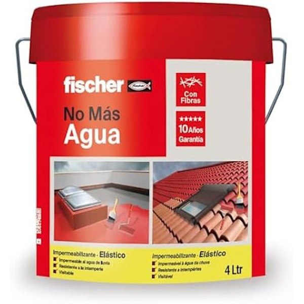 Fischer Waterproofing 547156 - 4L Röd med fibrer Röd