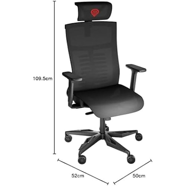 Genesis Silla ERGONÓMica ASTAT 700 Negra Svart