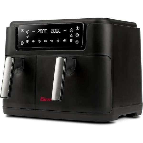 Luftfriture - Girmi - FG26 - 2400 W - 9 Liter - Digital skærm - Uden BPA-PFOA Svart