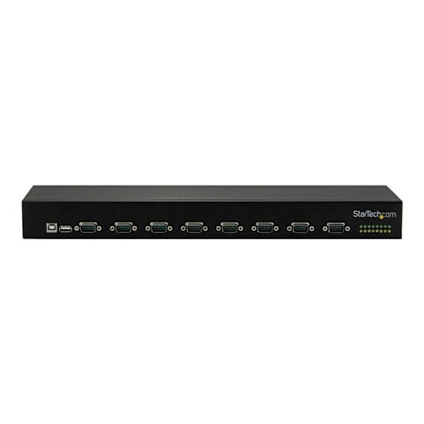 USB-sovitin 8 x DB9 RS232 - STARTECH - Sarjahubi - Rack-asennus - USB 2.0 - Musta
