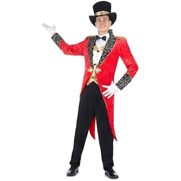 Kostume - VIVING - Ringmaster - Str. XXL - Vest, Bukser, Hat