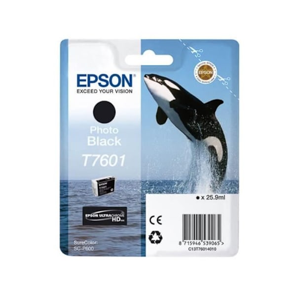 EPSON T7601 sort blækpatron - Orca (C13T76014010)