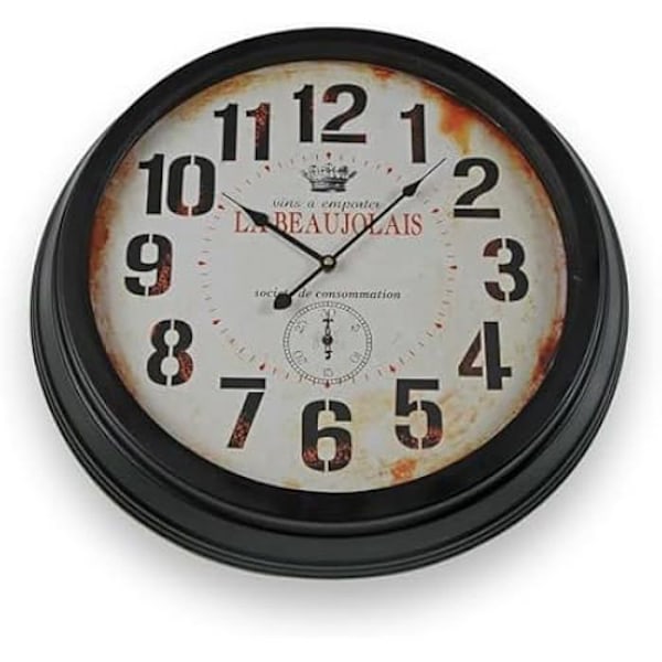 Seinäkello - VERSA - Beaujolais - Metalli - Monivärinen - 59,5 cm Flerfärgad