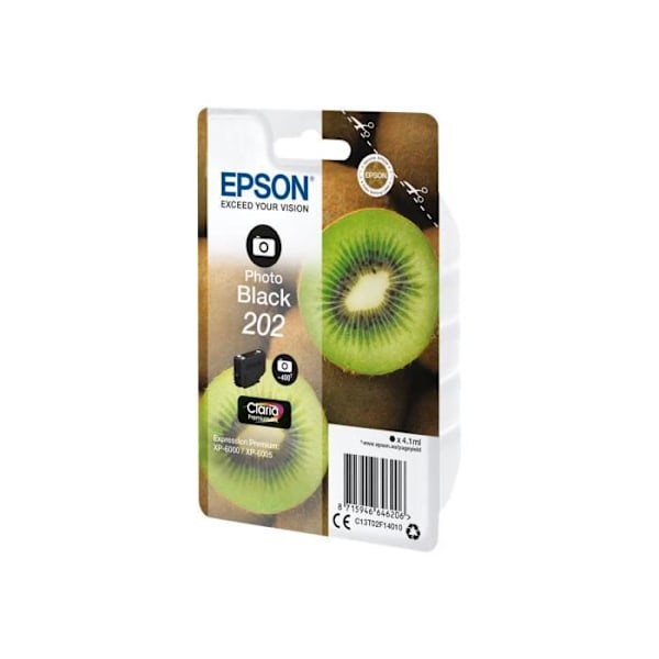 EPSON 202 mustepatruuna - 4,1 ml - valokuva Musta - Expression Premium XP-6000, XP-6005, XP-6100, XP-6105