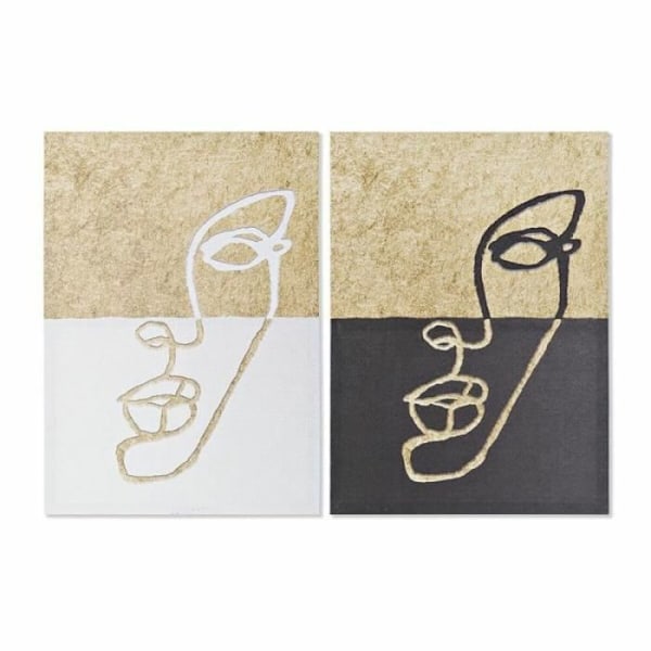 DKD Home Decor Moderne Ansigt Ramme (50 x 1,8 x 70 cm) (2 Enheder) - 8424001937356