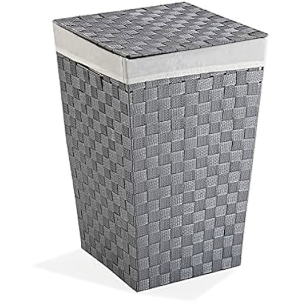 Tvättkorg - VERSA - Grå - Tvättillbehör - Praktisk och elegant - Perfekt för badrummet Färg