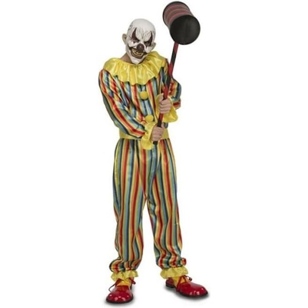 Horror Klovn kostume med maske - NO NAME - Horror Clown med maske - Voksen - Unisex - Indendørs Spår