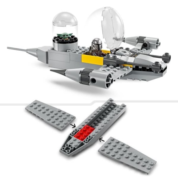 LEGO Star Wars: The Mandalorian 75410 Mando og Grogus N-1 jager - Spil fra 4 år Flerfarvet