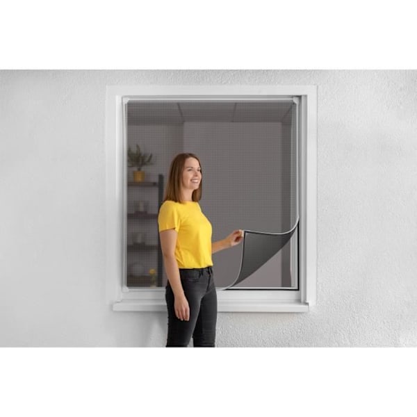 Fiberglas myggenet til vindue med magnetramme - Schellenberg - 120 x 120 cm - Hvid